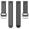 Dual-color Samsung Galaxy Watch4 / Watch4 klassieke siliconen sportband - zwart