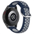 Tweekleurige Samsung Galaxy Watch4 / Watch4 Klassieke siliconen sportband - donkerblauw / grijs