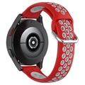 Tweekleurige Samsung Galaxy Watch4 / Watch4 Klassieke siliconen sportband - rood / grijs