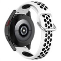 Tweekleurige Samsung Galaxy Watch4 / Watch4 Klassieke siliconen sportband - wit / zwart