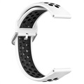 Tweekleurige Samsung Galaxy Watch4 / Watch4 Klassieke siliconen sportband - wit / zwart