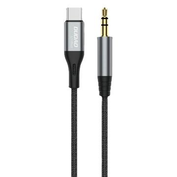 Dudao L11ProT USB-C naar Minijack kabel - Type-C/3.5mm - 1m - Zwart
