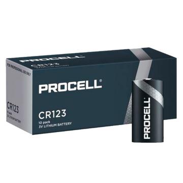 Duracell Procell CR123 Alkaline batterijen 1400mAh - 10 stuks.