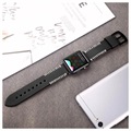 Dux Ducis Apple Watch Series 5/4/3/2/1 Leder Bandje - 38mm, 40mm - Zwart