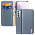 Dux Ducis Hivo Samsung Galaxy S22 Wallet Leren Hoesje - Blauw
