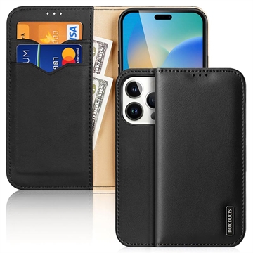 Dux Ducis Hivo Samsung Galaxy S22 5G Wallet Leren Hoesje - Zwart