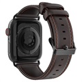 Dux Ducis Apple Watch Series 7/SE/6/5/4/3/2/1 Leren Band - 45mm/44mm/42mm - Koffie