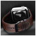 Dux Ducis Apple Watch Series 7/SE/6/5/4/3/2/1 Leren Band - 45mm/44mm/42mm - Koffie