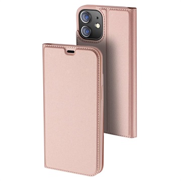 Dux Ducis Skin Pro iPhone 12/12 Pro Flip Case - Rose Gold