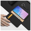 Dux Ducis Wish Samsung Galaxy S10 Wallet Leren Hoesje - Zwart