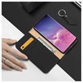 Dux Ducis Wish Samsung Galaxy S10+ Wallet Leren Hoesje - Zwart