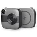 E49B Mini Camera-stijl 10000mAh Magnetische Draadloze Power Bank - 20W - Zwart / Grijs
