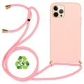Saii Eco Line iPhone 12 Pro Max Hoesje met Bandje - Roze