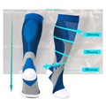 Elastische Knie Hoge Sport Sokken - L/XL - Blauw