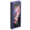 Gegalvaniseerd Frame Samsung Galaxy Z Fold3 5G Hoesje - Blauw