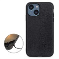 Elegante iPhone 14 Max Leren Case - Zwart