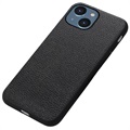 Elegante iPhone 14 Max Leren Case - Zwart