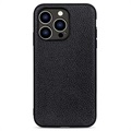 Elegante iPhone 14 Pro Leren Case - Zwart