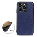 Elegante iPhone 14 Pro Leren Case - Blauw