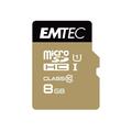 Emtec Gold+ MicroSDHC-geheugenkaart met adapter ECMSDM8GHC10GP - 8GB