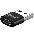 Enkay ENK-AT105 USB-A / USB-C Adapter - Zwart
