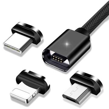 Essager 3-in-1 Magnetische Kabel - USB-C, Lightning, MicroUSB - 1m