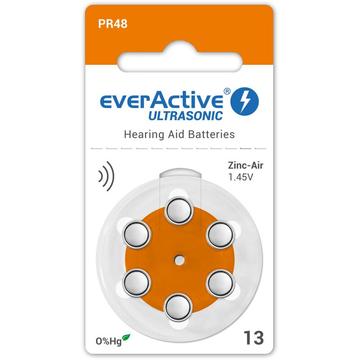 EverActive Ultrasonic 13/PR48 hoortoestel batterijen - 6 stuks.