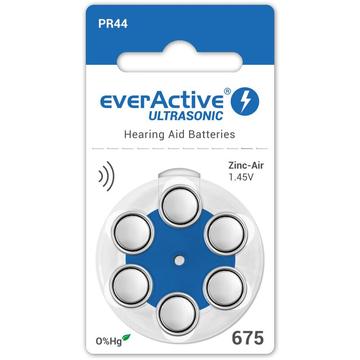 EverActive Ultrasonic 675/PR44 hoortoestel batterijen - 6 stuks.