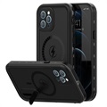 Extreme IP68 iPhone 12 Pro magnetische waterdichte behuizing - zwart