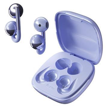 F22 Oorklem OWS draadloze hoofdtelefoon met ENC ruisonderdrukking en Bluetooth 6.0 - Paars