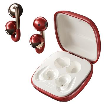 F22 Oorklem OWS draadloze hoofdtelefoon met ENC ruisonderdrukking en Bluetooth 6.0 - Rood