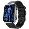 F700 Waterdicht Smartwatch met SOS, ECG, Slaap & Fitness Gezondheidsmonitor - Siliconen band