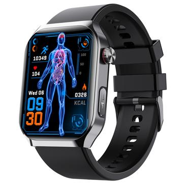 F700 Waterdicht Smartwatch met SOS, ECG, Slaap & Fitness Gezondheidsmonitor - Siliconen band