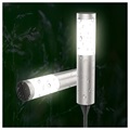 FDTwelve Waterbestendige LED Solar Tuinlamp - 56.5cm - Zilver
