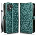 Fairphone 5 Cover met Portemonnee & Riem - Zeshoekpatroon - Groen