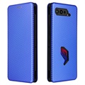Asus ROG Phone 5 Flip Case - Koolstofvezel - Blauw