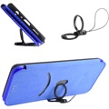 Asus ROG Phone 5 Flip Case - Koolstofvezel - Blauw