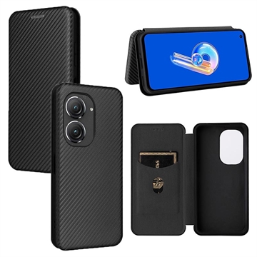 Honor X7 Flip Case - Koolstofvezel - Zwart