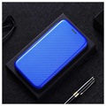 Google Pixel 6 Flip Case - Koolstofvezel - Blauw