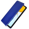 Honor X7 Flip Case - Koolstofvezel - Blauw
