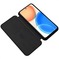 Honor X8 Flip Case - Koolstofvezel - Zwart