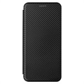 Motorola Moto E20 Flip Case - Koolstofvezel - Zwart