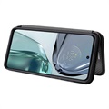Motorola Moto G62 5G Flip Cover - Koolstofvezel - Zwart