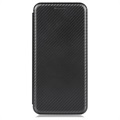 Motorola Moto G9 Play Flip Case - Koolstofvezel - Zwart