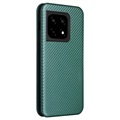 OnePlus 10 Pro Flip Case - Carbon Fiber - Groen