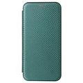 OnePlus 10 Pro Flip Case - Carbon Fiber - Groen
