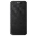 OnePlus Nord N100 Flip Case - Koolstofvezel - Zwart