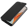 OnePlus Nord N100 Flip Case - Koolstofvezel - Zwart