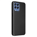 Samsung Galaxy M33 Flip Case - Koolstofvezel - Zwart