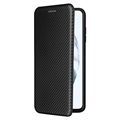 Samsung Galaxy S21 FE 5G Flip Case - Koolstofvezel - Zwart